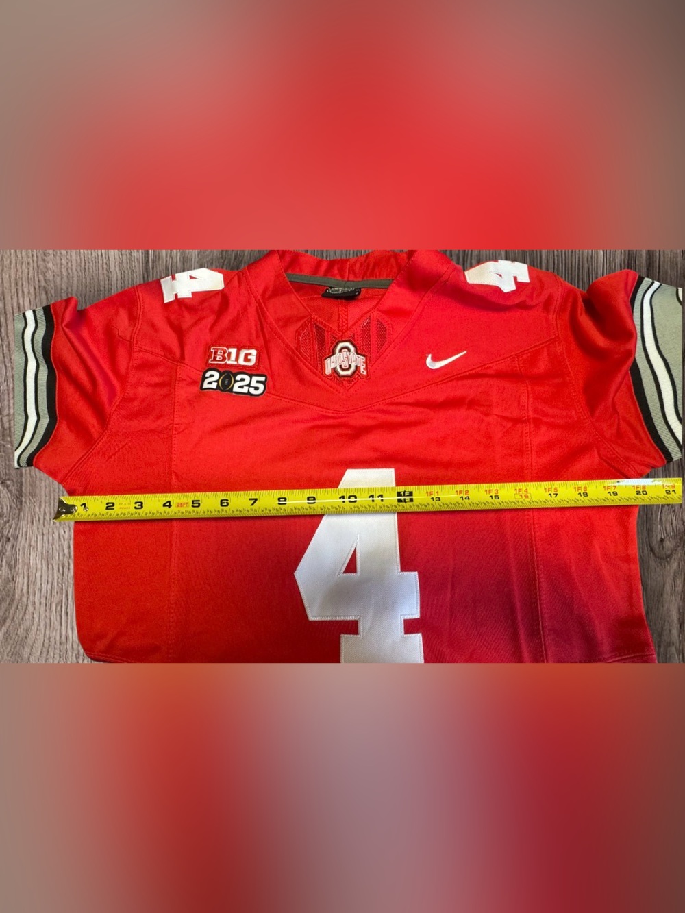 Ohio State Buckeyes Jeremiah Smith Nike Scarlet 2025 Official NCAA Game Jersey - Picture 3 of 5